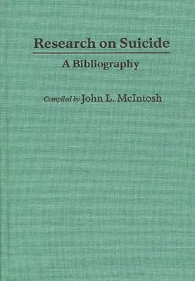 John Mcintosh - Research on Suicide, Inbunden