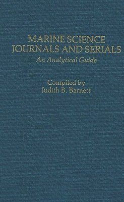 Judith B. Barnett - Marine Science Journals and Serials, Inbunden
