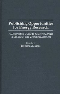 bokomslag Publishing Opportunities for Energy Research
