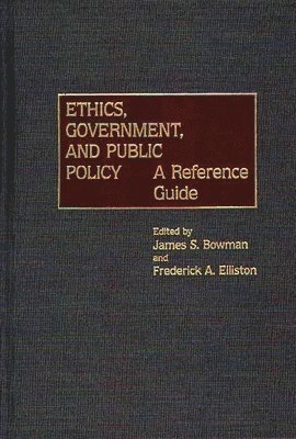 Ethics, Government, and Public Policy 1