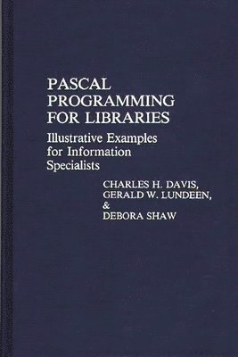 bokomslag Pascal Programming for Libraries