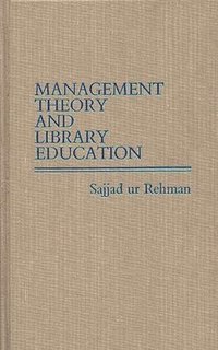 bokomslag Management Theory and Library Education.