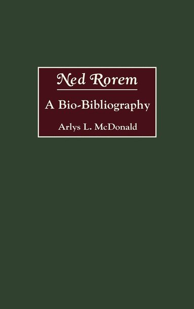 bokomslag Ned Rorem