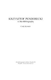 bokomslag Krzysztof Penderecki