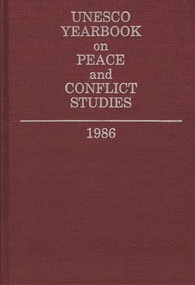 bokomslag Unesco Yearbook on Peace and Conflict Studies 1986