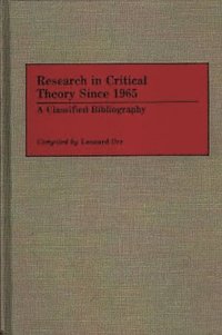 bokomslag Research in Critical Theory Since 1965