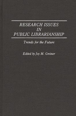 bokomslag Research Issues in Public Librarianship