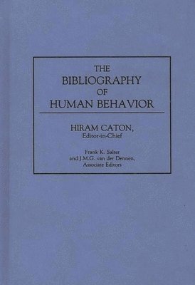 The Bibliography of Human Behavior 1