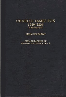 bokomslag Charles James Fox, 1749-1806