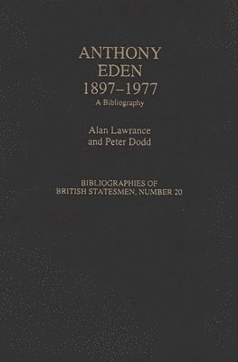 bokomslag Anthony Eden, 1897-1977