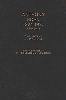 bokomslag Anthony Eden, 1897-1977