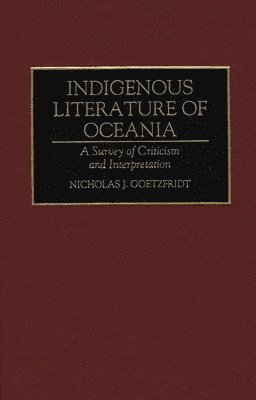 bokomslag Indigenous Literature of Oceania