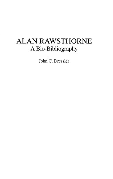 bokomslag Alan Rawsthorne