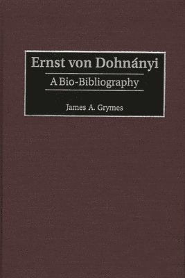 bokomslag Ernst von Dohnnyi