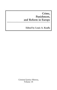 bokomslag Crime, Punishment, and Reform in Europe
