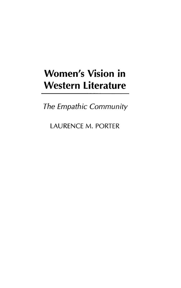 Laurence M. Porter, Laurence Porter - Women's Vision in Western Literature, Inbunden