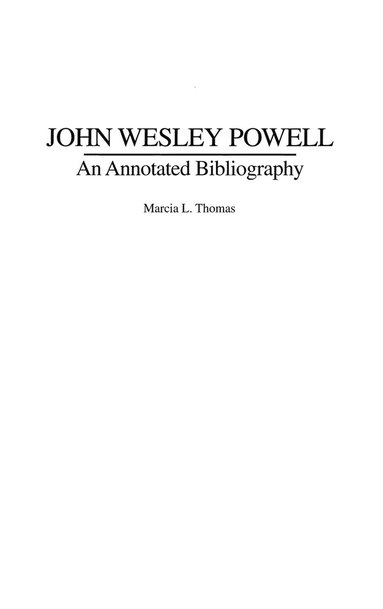 bokomslag John Wesley Powell