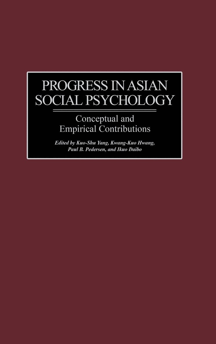 Progress in Asian Social Psychology 1