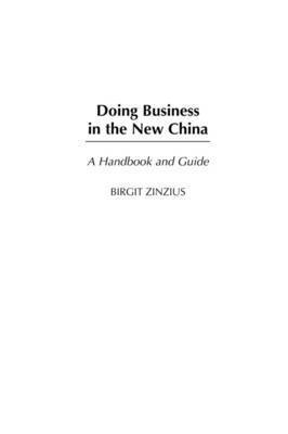 Doing Business in the New China