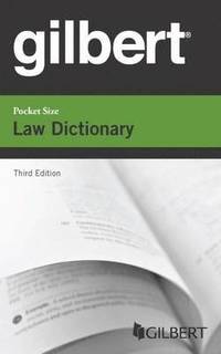 bokomslag Gilbert Pocket Size Law Dictionary