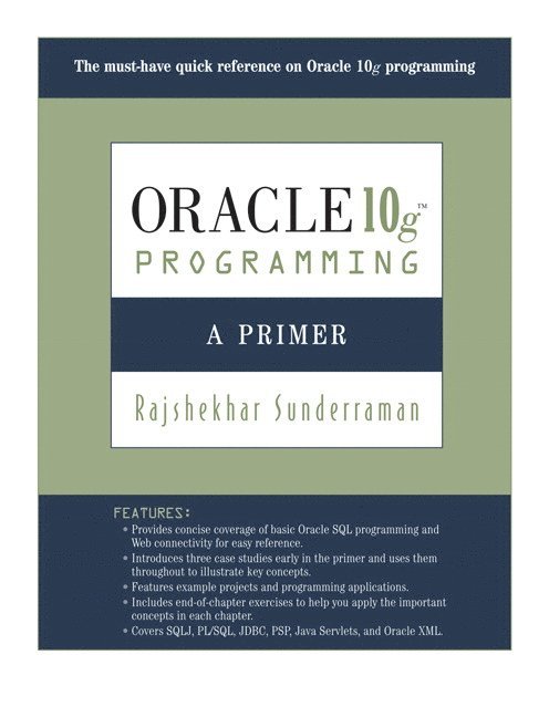 Rajshekhar Sunderraman - Oracle 10g Programming, Häftad