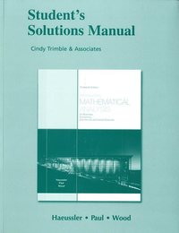 bokomslag Student Solutions Manual for Introductory Mathematical Analysis for Business, Economics, and the Life and Social Sciences