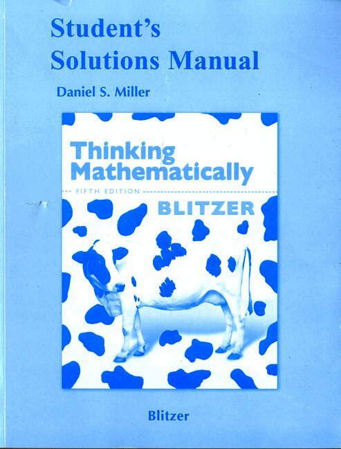 Student Solutions Manual for Thinking Mathematically