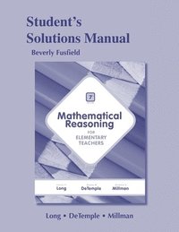 bokomslag Student Solutions Manual for Mathematical Reasoning for Elementary Teachers