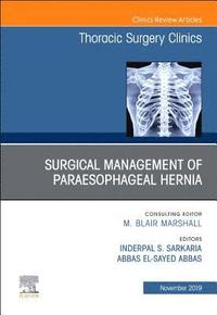 bokomslag Paraesophageal Hernia Repair,An Issue of Thoracic Surgery Clinics