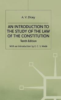 bokomslag An Introduction to the Study of the Law of the Constitution