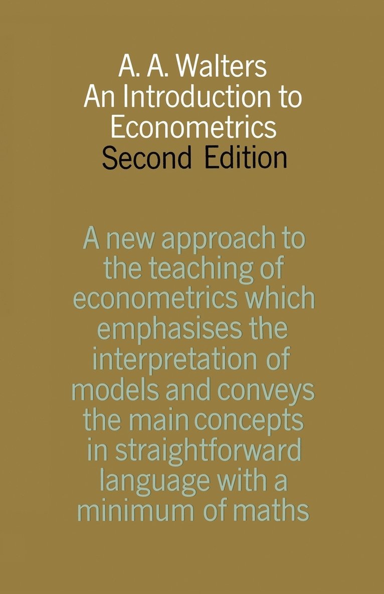 An Introduction to Econometrics 1