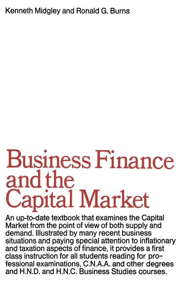Business Finance & the Capital Market 1