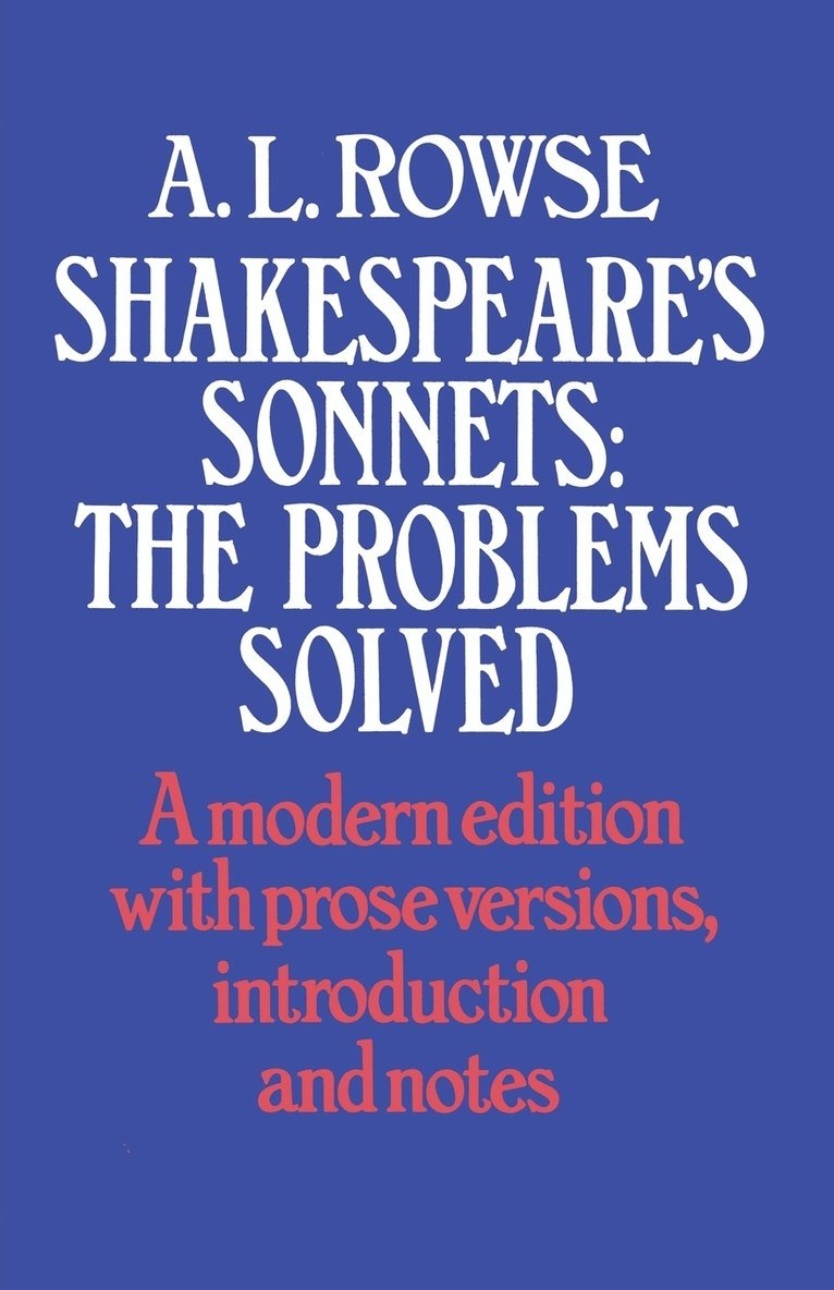 Shakespeares Sonnets 1