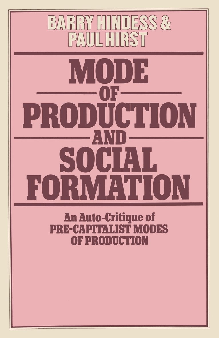 Mode of Production and Social Formation 1