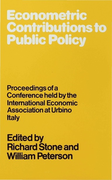 bokomslag Econometric Contributions to Public Policy