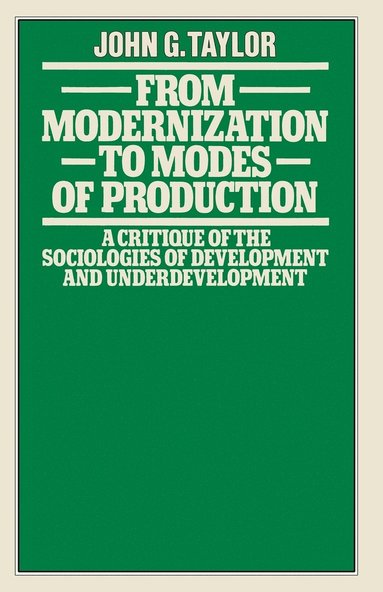 bokomslag From Modernization to Modes of Production