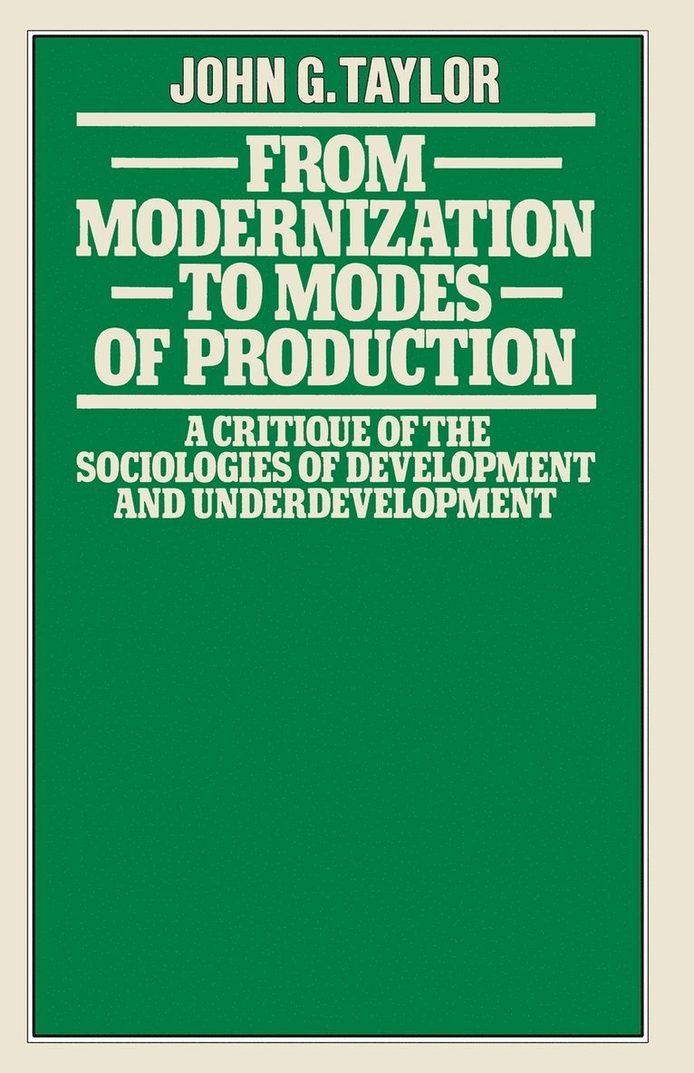 From Modernization To Modes Of Production 1