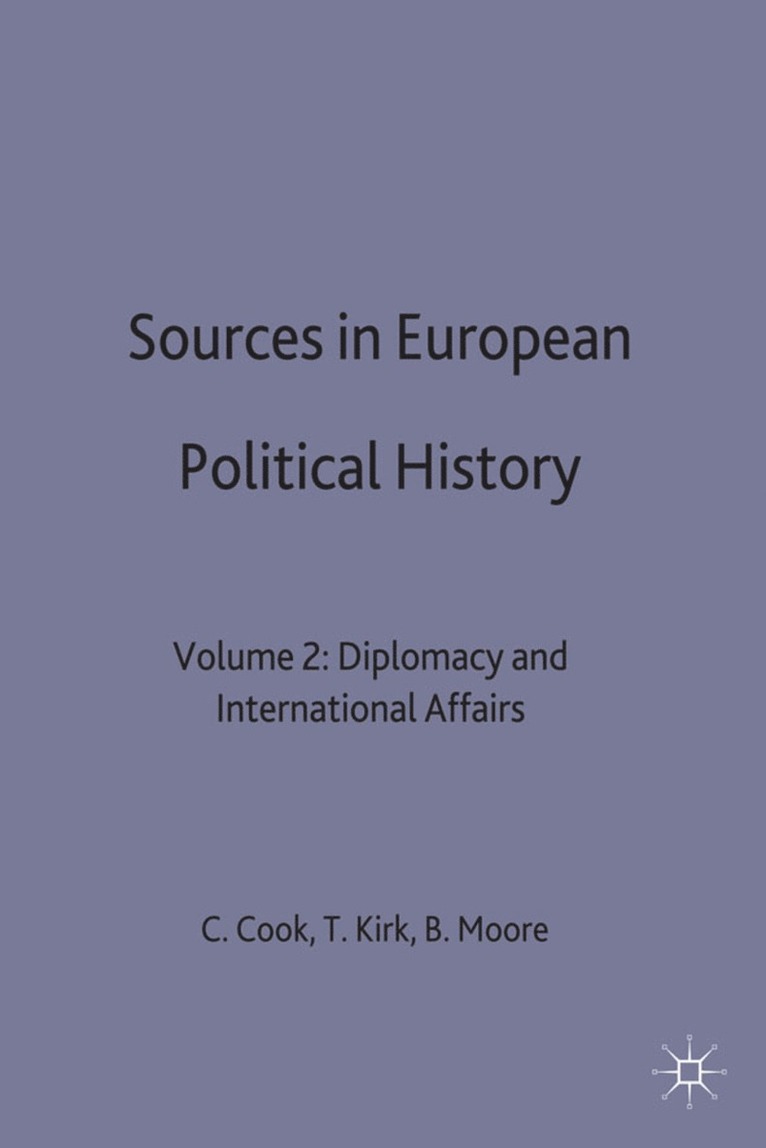 Sources in European Political History