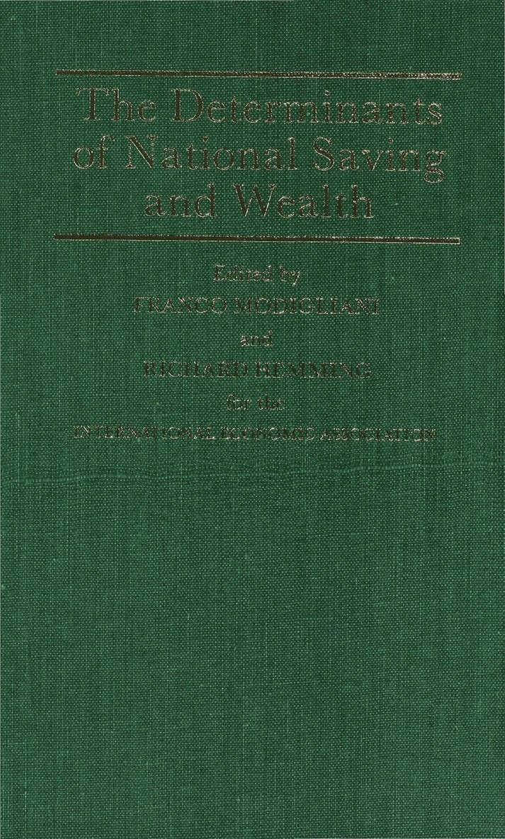 The Determinants of National Saving and Wealth 1