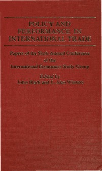 bokomslag Policy and Performance in International Trade