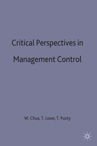 bokomslag Critical Perspectives in Management Control