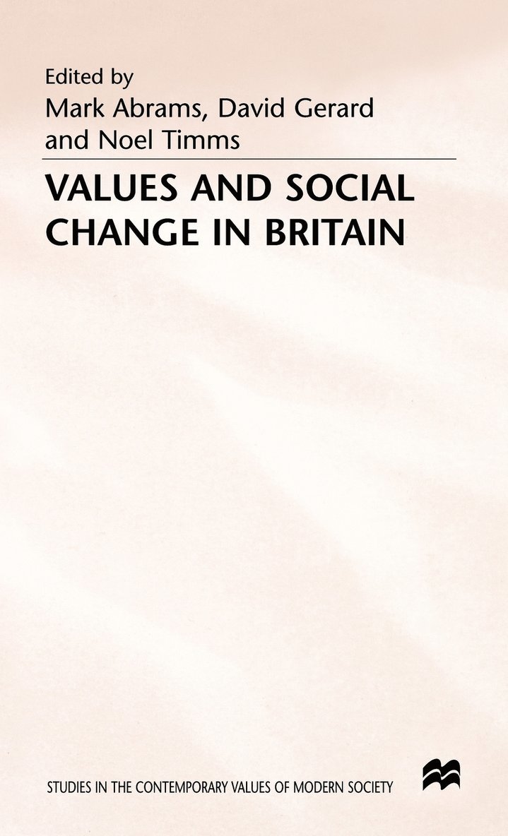 Values and Social Change in Britain 1