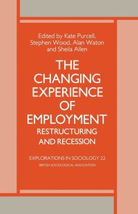 bokomslag The Changing Experience of Employment: Restructuring and Recession