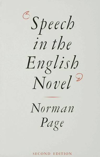 Norman Page - Speech in the English Novel, Häftad