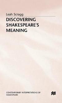 bokomslag Discovering Shakespeare's Meaning