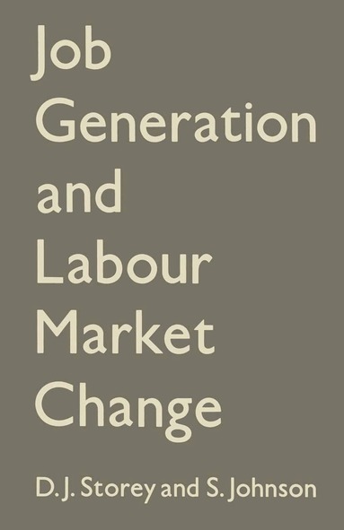 D.J. Storey, Stanley Johnson - Job Generation and Labour Market Change, Häftad