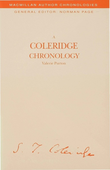 bokomslag Coleridge Chronology