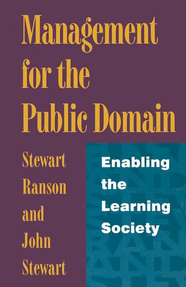 Stewart Ranson, John Stewart - Management for the Public Domain, Häftad