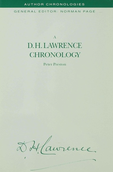bokomslag D.H. Lawrence Chronology