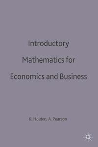 bokomslag Introductory Mathematics for Economics and Business